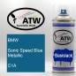 Preview: BMW, Sonic Speed Blue Metallic, C1A: 400ml Sprühdose, von ATW Autoteile West.